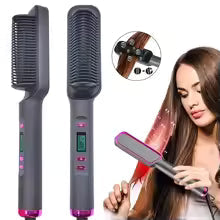 Electric Hot Comb Hair Straightener Brush