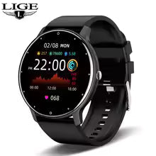 LIGE Smart Watch Women Men Full Touch Screen Bluetooth 5.2 Call Waterproof Watches Sports Fitness Tracker Factory IP67 ZL02 New