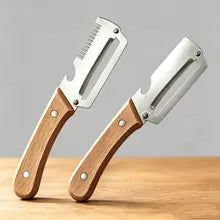 Kitchen Peeler Stainless Steel Vegetable Peeler with Wooden Handle for Peeling and Slicing Fruits and Vegetables Kitchen Tool