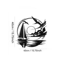 Nautical Home Gift Idea - Waterproof Sailboat Metal Wall Decoration for Modern Spaces