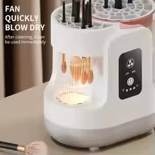 3 IN 1 Electric Makeup Brush Cleaner Machine With Makeup Brush Dryer-Holder-Portable Automatic USB Cosmetic Brushes Cleaner Tool