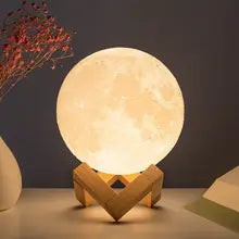Moon Lamp LED Night Light Battery Powered With Stand Starry Lamp For Bedroom Decor Night Lights Kids Gift Moon Lamp