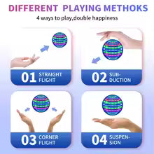 2026 Hand Controlled Flying Ball Boomerang Hover Ball Flying Spinner Toy with Magic LED Lights Fidget Toys