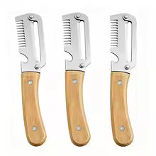 Kitchen Peeler Stainless Steel Vegetable Peeler with Wooden Handle for Peeling and Slicing Fruits and Vegetables Kitchen Tool