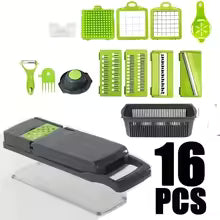 16 In 1 Multifunctional Portable Kitchen Vegetable Chopper Shredder Slicer Potato Carrot Grater Home Fruit Veggie Food Processor