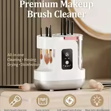 3 IN 1 Electric Makeup Brush Cleaner Machine With Makeup Brush Dryer-Holder-Portable Automatic USB Cosmetic Brushes Cleaner Tool