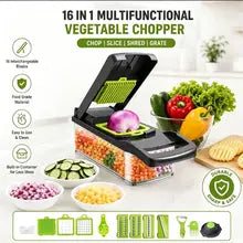 16 In 1 Multifunctional Portable Kitchen Vegetable Chopper Shredder Slicer Potato Carrot Grater Home Fruit Veggie Food Processor