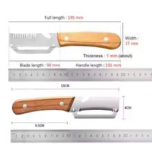 Kitchen Peeler Stainless Steel Vegetable Peeler with Wooden Handle for Peeling and Slicing Fruits and Vegetables Kitchen Tool