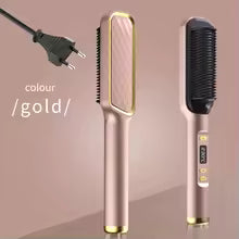 Electric Hot Comb Hair Straightener Brush