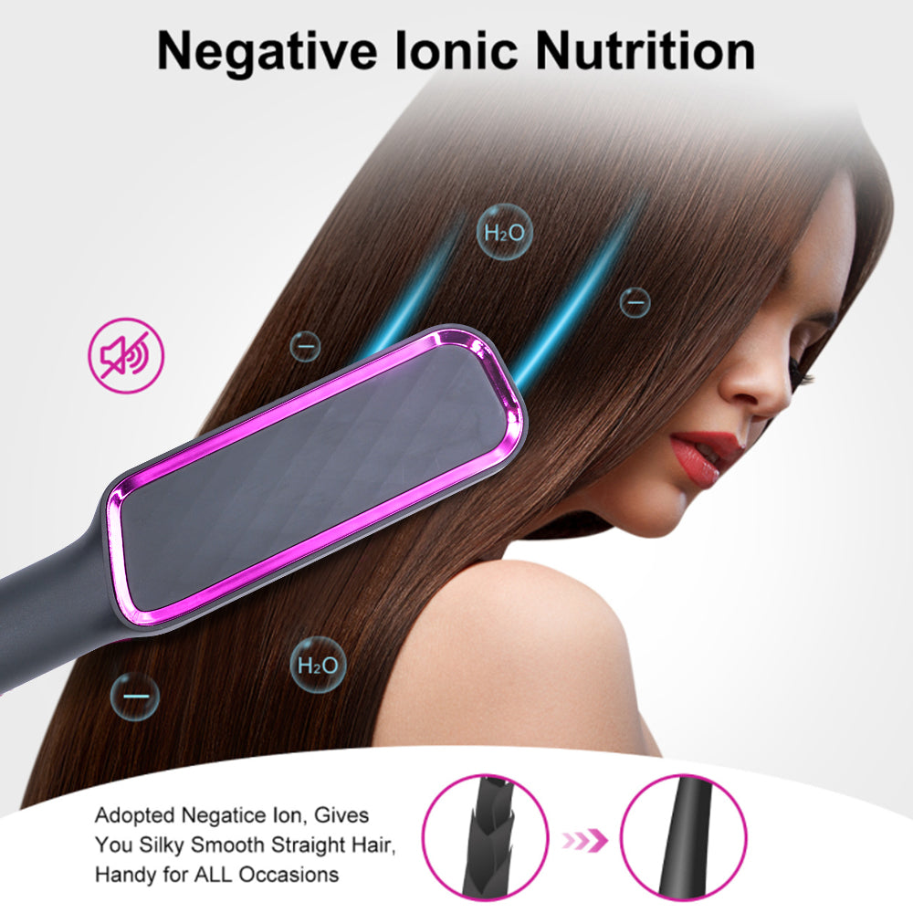 Electric Hot Comb Hair Straightener Brush