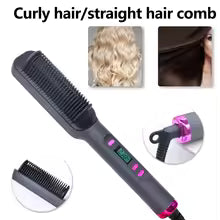 Electric Hot Comb Hair Straightener Brush