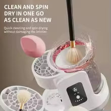 3 IN 1 Electric Makeup Brush Cleaner Machine With Makeup Brush Dryer-Holder-Portable Automatic USB Cosmetic Brushes Cleaner Tool
