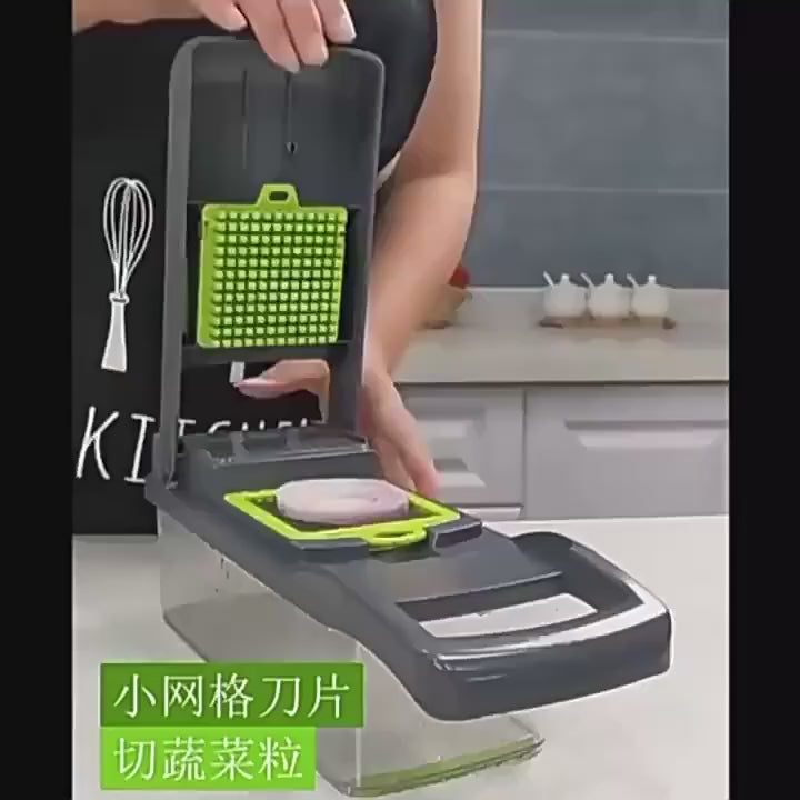 16 In 1 Multifunctional Portable Kitchen Vegetable Chopper Shredder Slicer Potato Carrot Grater Home Fruit Veggie Food Processor