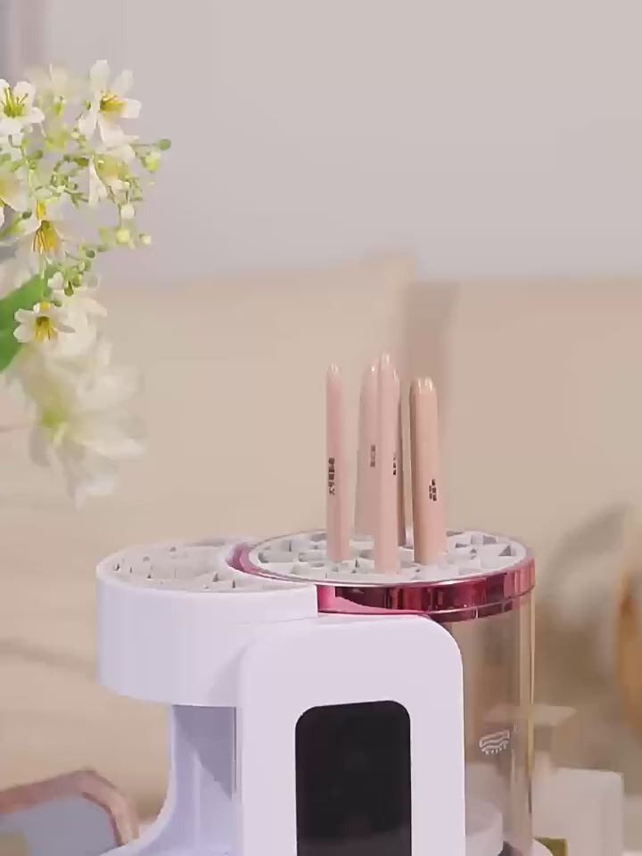 3 IN 1 Electric Makeup Brush Cleaner Machine With Makeup Brush Dryer-Holder-Portable Automatic USB Cosmetic Brushes Cleaner Tool